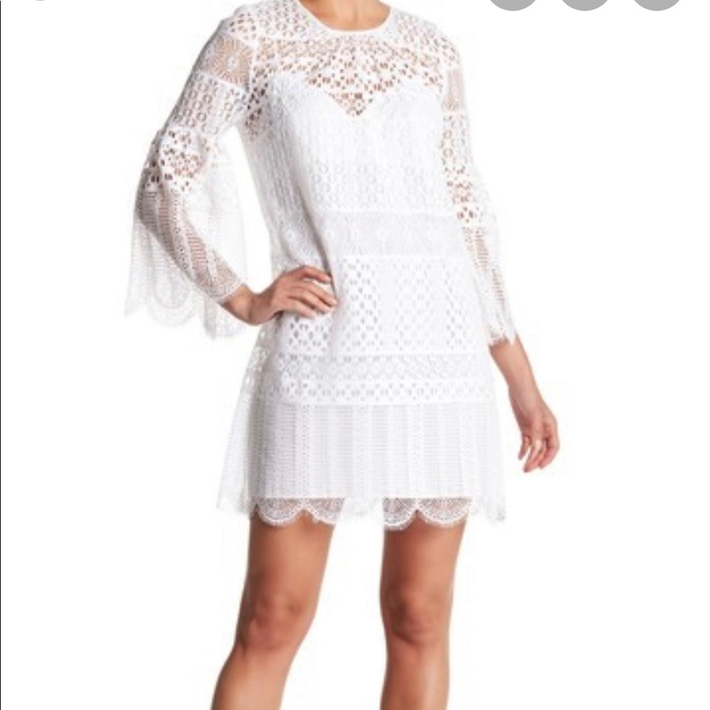 BCBG white lace dress